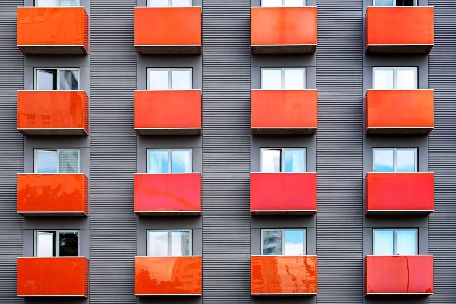 Windows with balcony