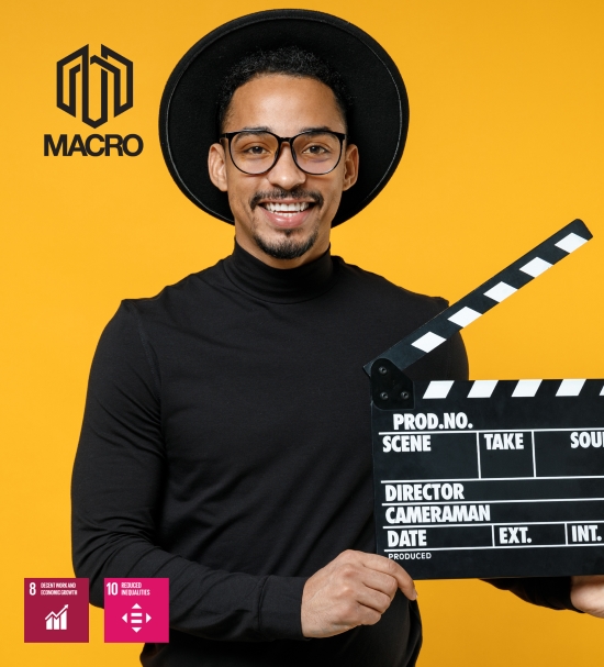 Men with a clapperboard​